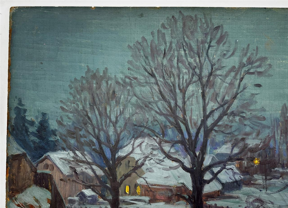 William Samuel Horton (1865-1936) Oil Painting - Impressionist Winter Landscape2