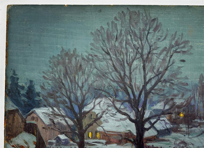 William Samuel Horton (1865-1936) Oil Painting - Impressionist Winter Landscape2