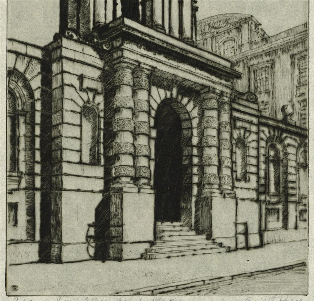 Cyril Edward Power (1872-1951) Pencil Signed Etching Queen's College Oxford5