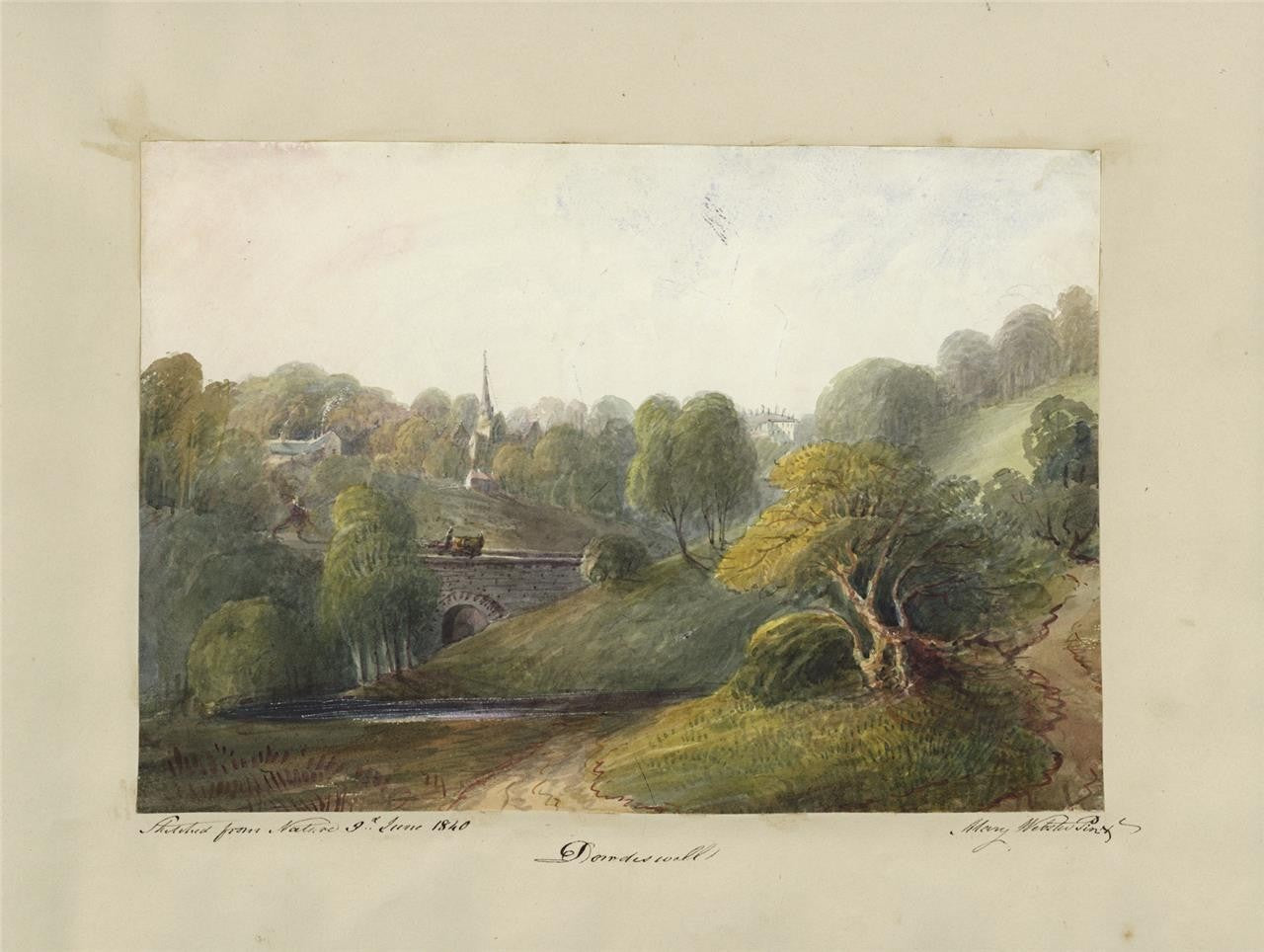 Mary Webster (1794-1883) Watercolour Painting - Dowdeswell Near Cheltenham 18406