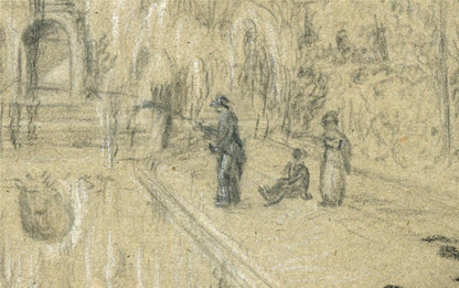 James Wilcox (1778-1865) Drawing - Garden Scene At Edmonton 1815 - 19th Century3