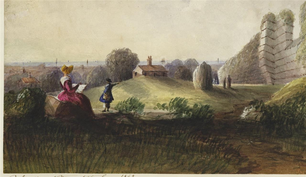 Mary Webster Watercolour Painting Richborough Castle Near Sandwich Kent 18436