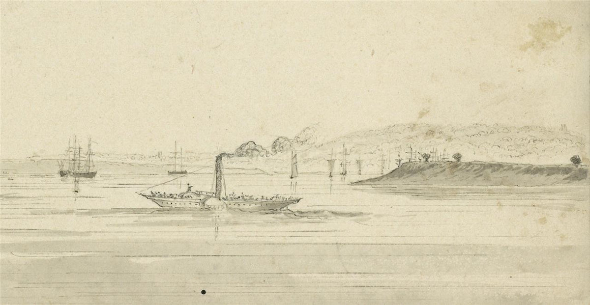 James Wilcox (1778-1865) Watercolour Painting - Blackwall London 1843 - Thames5