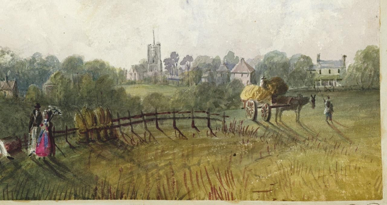 Mary Webster (1794-1883) Watercolour Painting - St Peter's Broadstairs Kent 18436