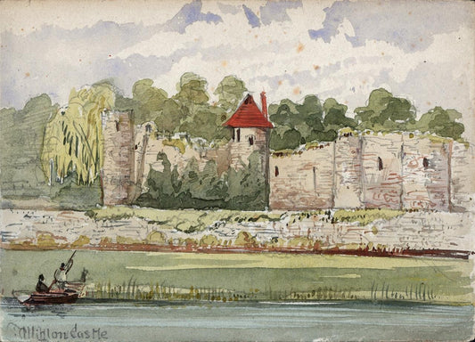 Allington Castle Kent Small Watercolour Painting - James Foster Wadmore0