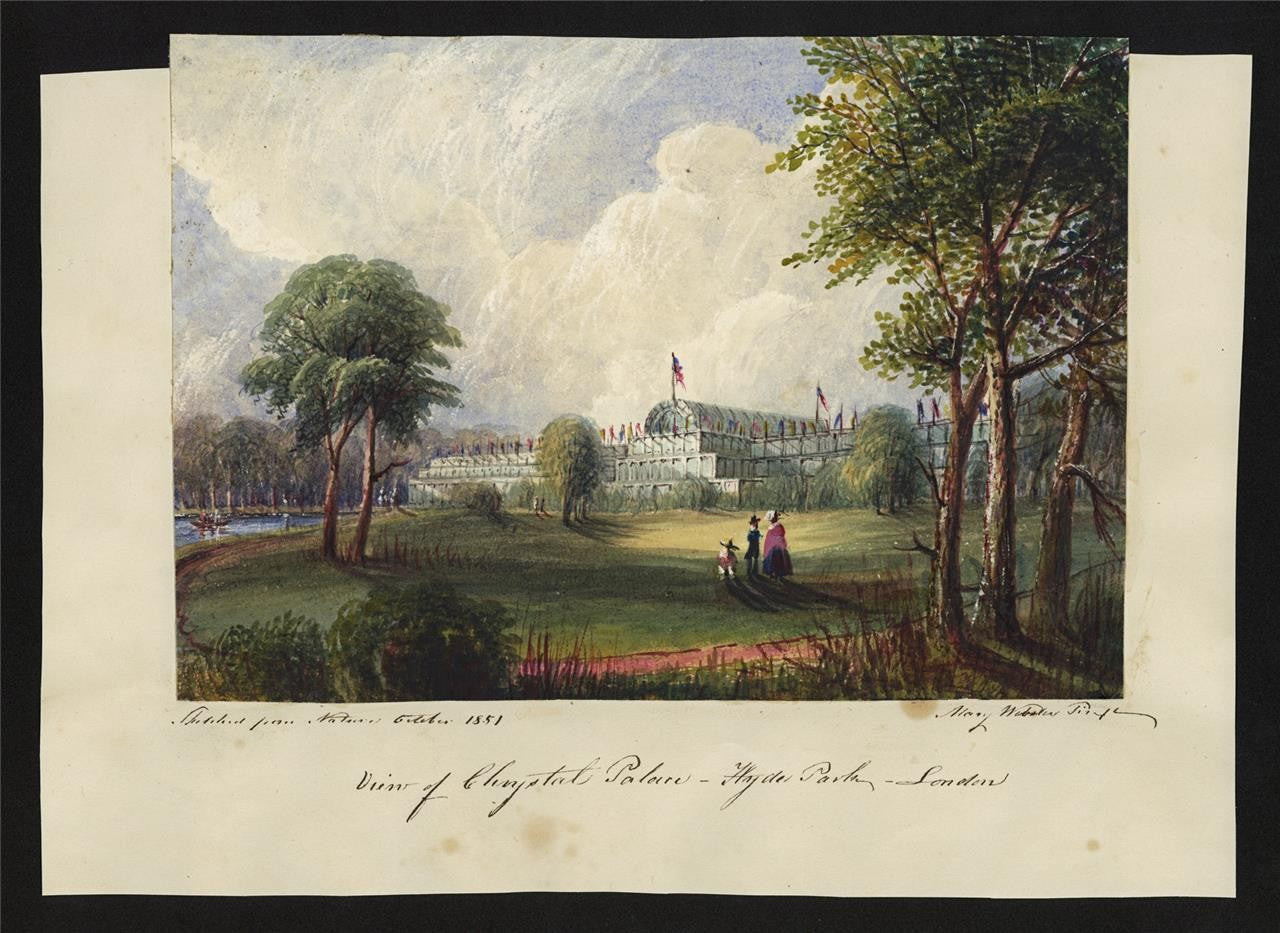 Mary Webster - Watercolour Painting Great Exhibition 1851 - Hyde Park London1
