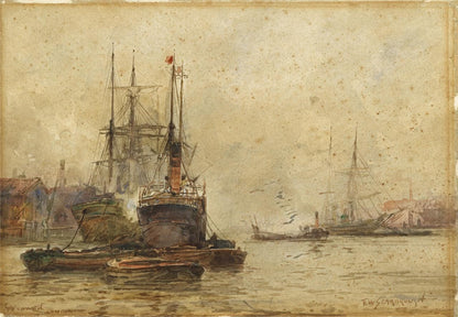 Frederick William Scarborough (18601939) Watercolour Painting Greenwich London0