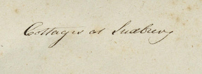 Mary Webster (1794-1883) Watercolour Painting Cottages At Sudbury London 18404