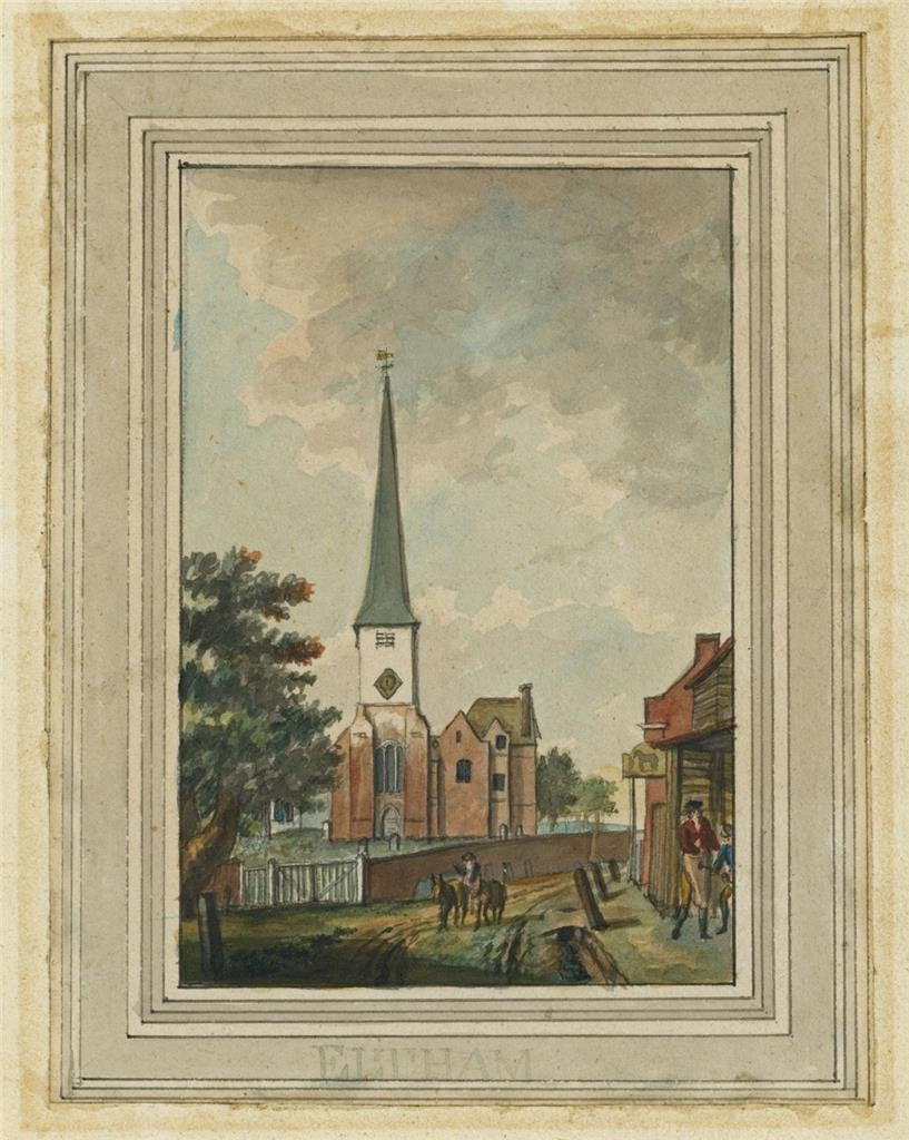 John Hassell (1767-1825) Watercolour Painting - Eltham, Kent - c17910