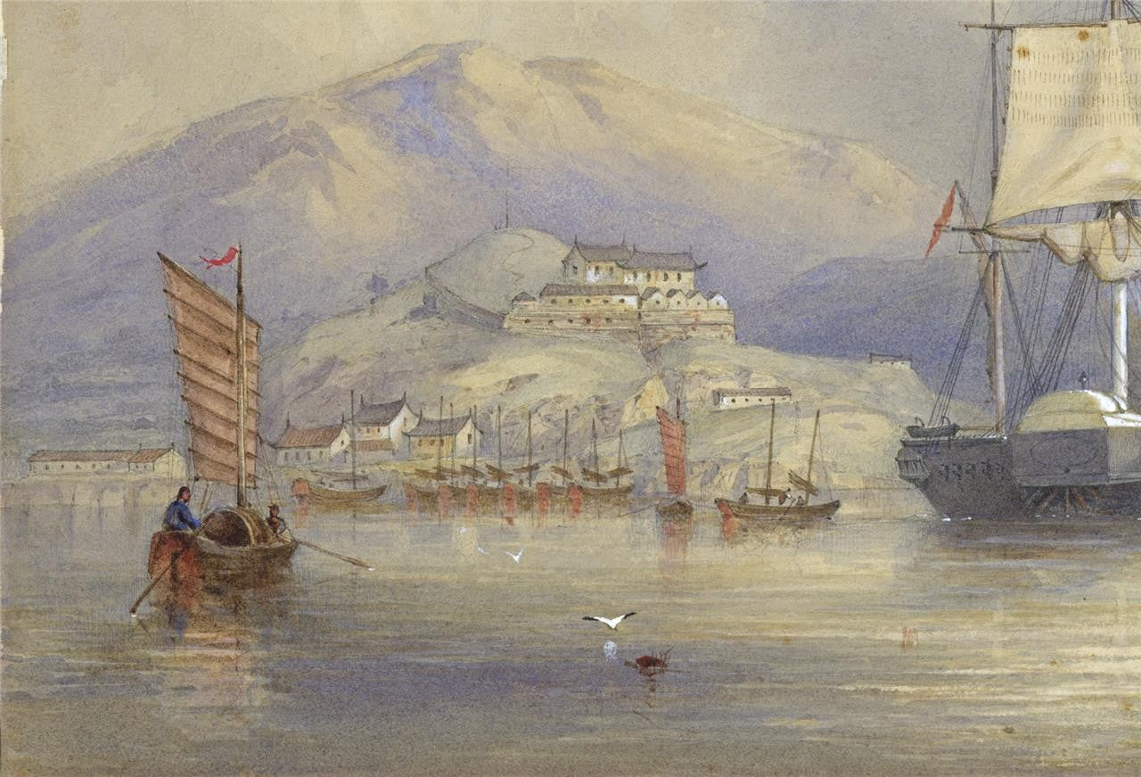 Walter William May (1831-1896) Watercolour Painting China - Chinese Harbour 18633