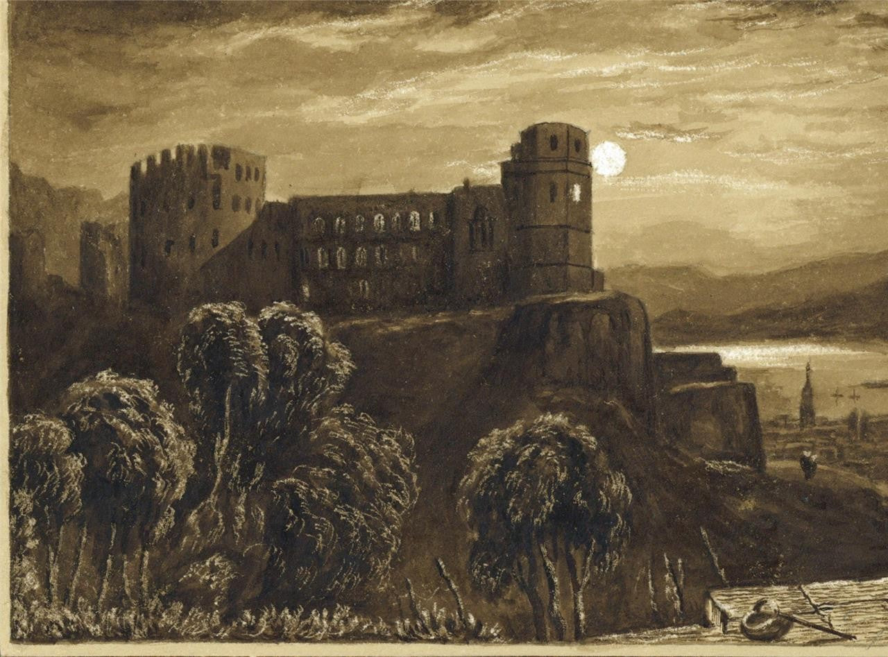 After Clarkson Stanfield Heidelberg Castle Watercolour Painting - 19th Century8