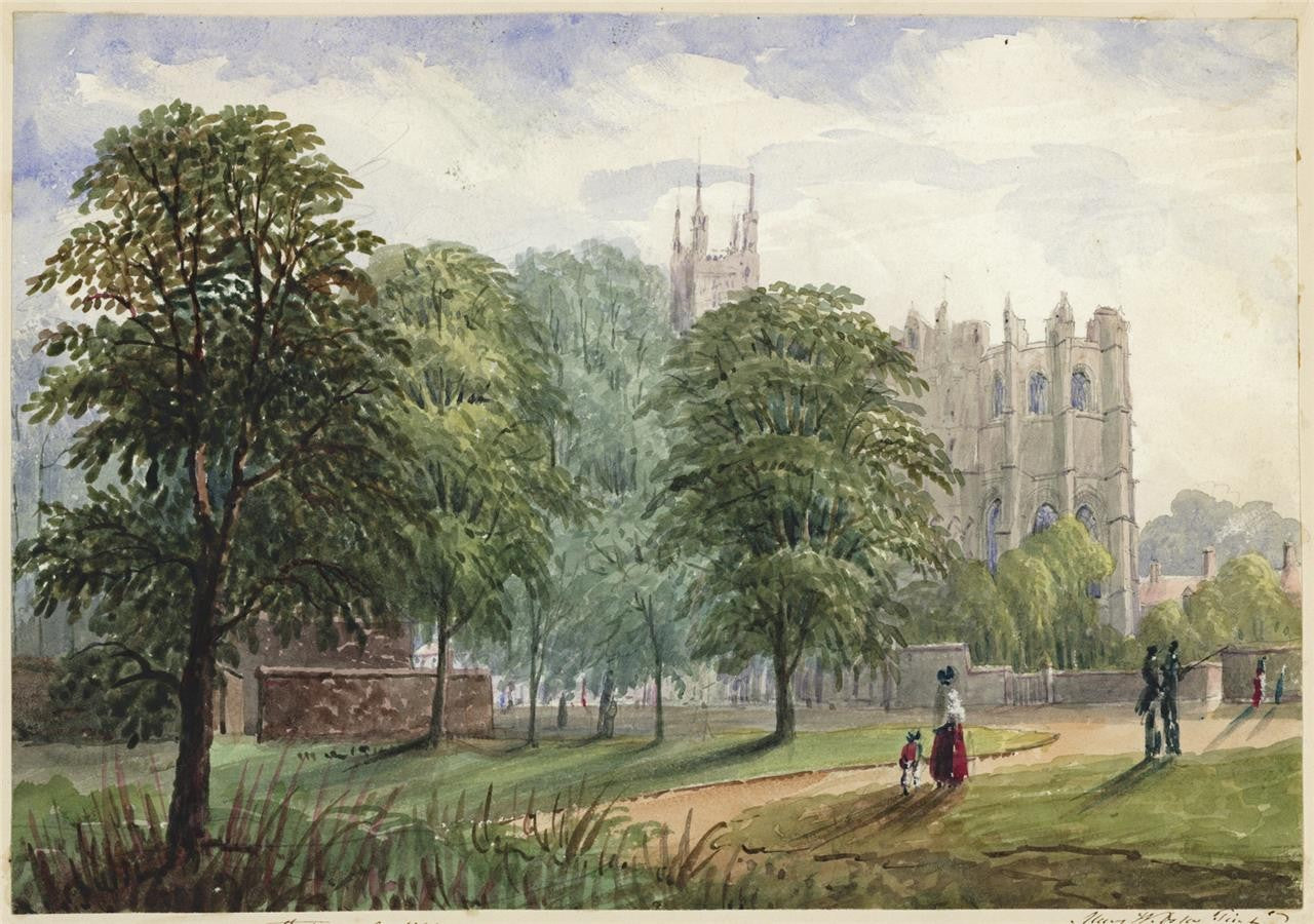 Mary Webster (1794-1883) - Watercolour Painting - Canterbury Cathedral 18430