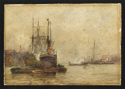 Frederick William Scarborough (18601939) Watercolour Painting Greenwich London1