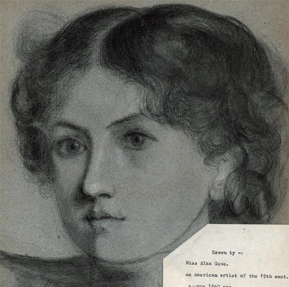 ELMA MARY GOVE (1832-1921) Pastel Drawing YOUNG LADY PORTRAIT - AMERICAN ARTIST3