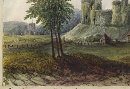 Mary Webster (1794-1883) - Watercolour Painting - Pevensey Castle 18425