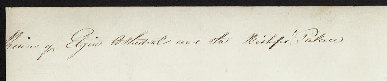 Mary Webster (1794-1883) Watercolour Painting - Elgin Cathedral Scotland 18447