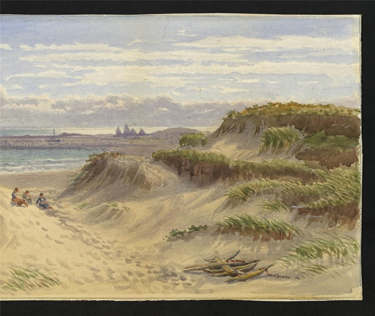 Samuel Phillips Jackson - Watercolour Painting - Sand Dunes Coastal Landscape8