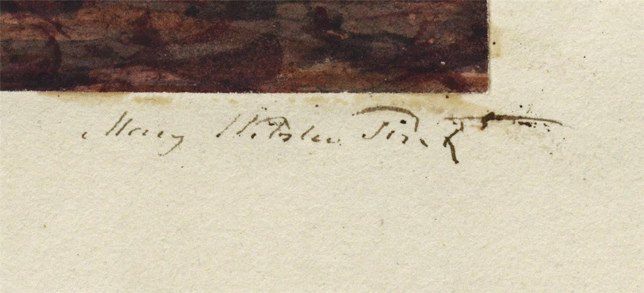 Mary Webster (1794-1883) Watercolour Painting Old Church & Hospital Warwick 18462