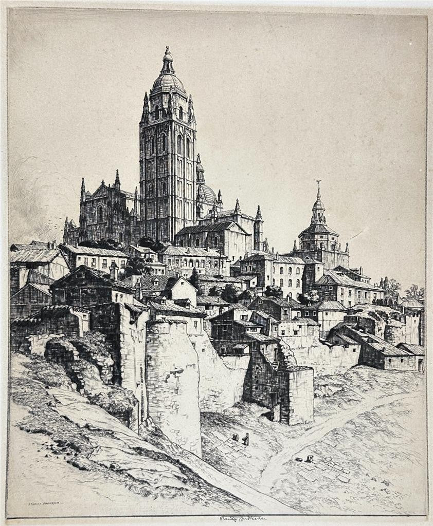 Stanley Anderson (1884-1966) Signed Etching - Segovia Cathedral, 19280
