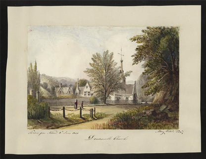 Mary Webster Watercolour Painting Dowdeswell Church - Near Cheltenham 18401