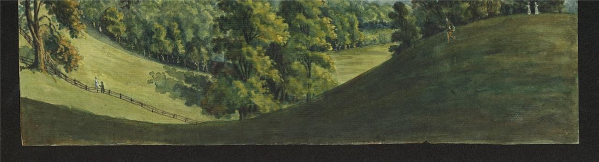 James Wilcox (1778-1865) Watercolour Painting - Landscape Near Canterbury 18185