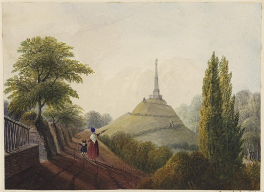 Mary Webster (1794-1883) Watercolour Painting - Dane John Mound Canterbury 18430