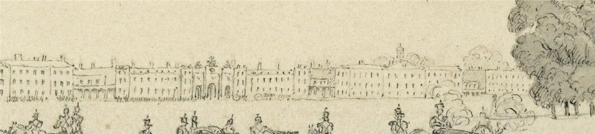 James Wilcox (1778-1865) Painting Royal Artillery Barracks Woolwich London 184312