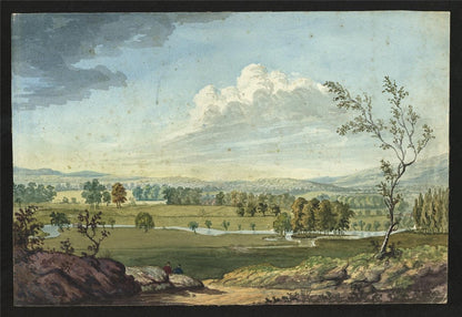 James Wilcox (1778-1865) Watercolour Painting - Landscape Near Northampton 18201