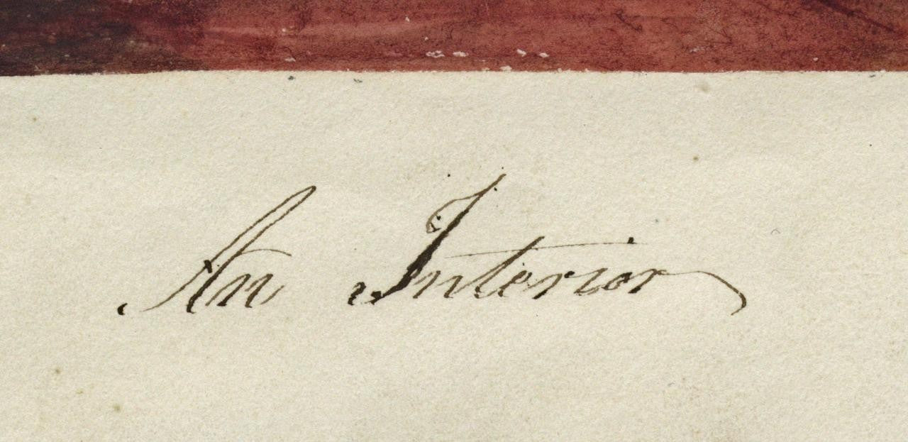 Mary Webster (1794-1883) Watercolour Painting - Figures In Interior Scene 18473