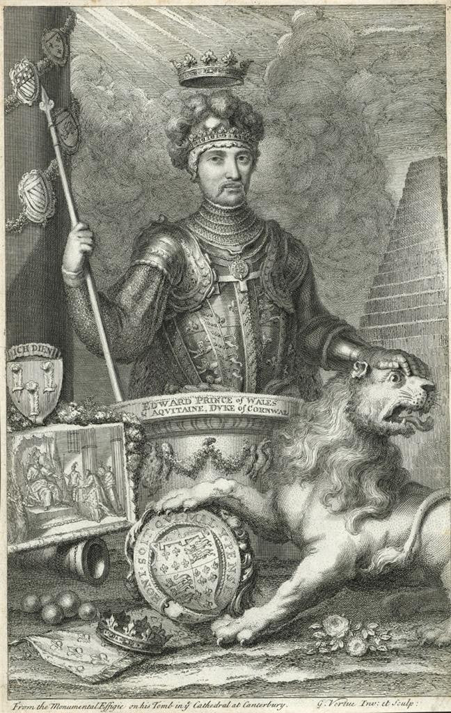 George Vertue - Portrait Edward Prince Of Wales - Antique Engraving0