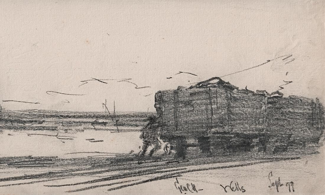 George Charles Haite (1855-1924) Pencil Drawing 1899 Wells-Next-The-Sea4