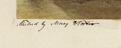 Mary Webster (1794-1883) Watercolour Painting Oak Pulpit Dun Angus Scotland 18552