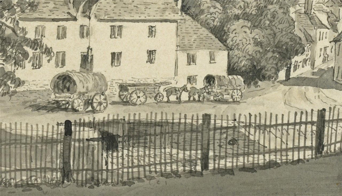 James Wilcox (1778-1865) Watercolour Painting - Wadesmill Hertfordshire 18445