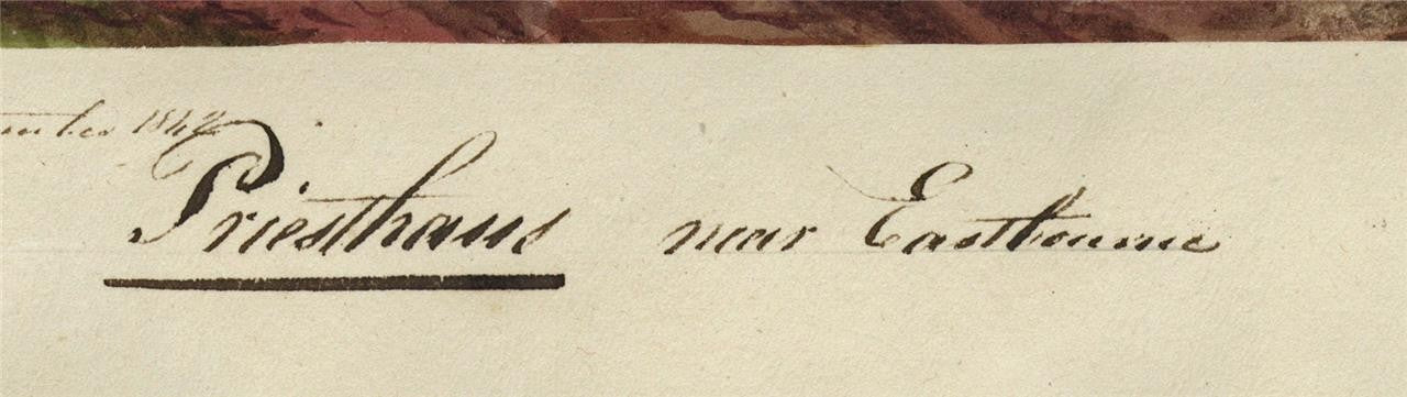 Mary Webster (1794-1883) Watercolour Painting Priesthawes Near Eastbourne 18423