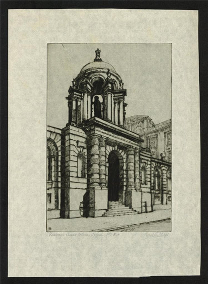 Cyril Edward Power (1872-1951) Pencil Signed Etching Queen's College Oxford1