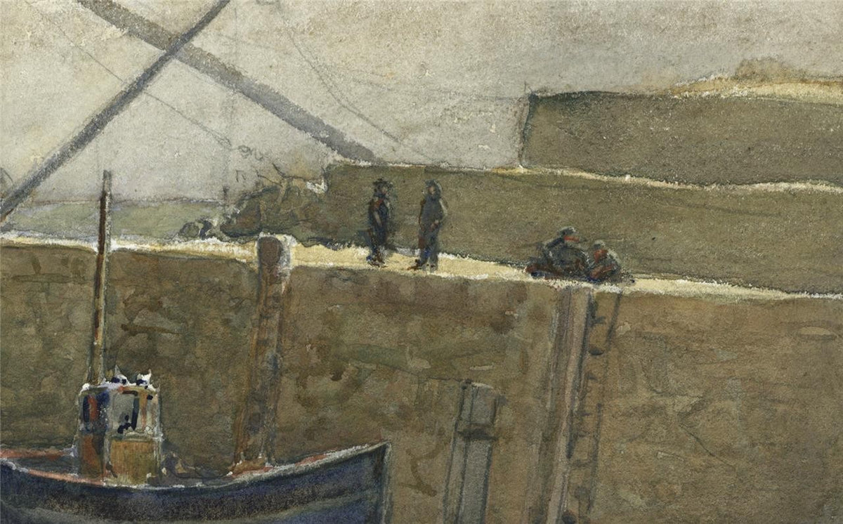 Sydney Smith (1912-1982) Watercolour Painting Mousehole Cornwall4