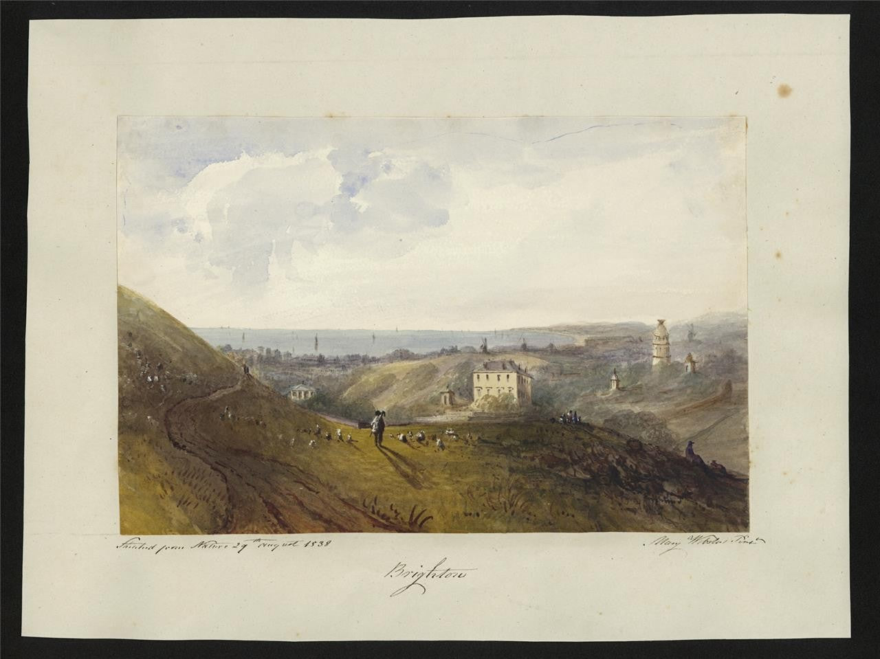 Mary Webster (1794-1883) - Watercolour Painting - Brighton 18381