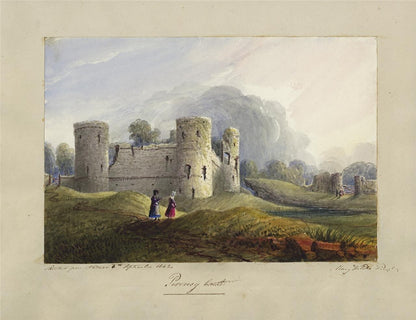 Mary Webster (1794-1883) - Watercolour Painting - Pevensey Castle Sussex - 18428