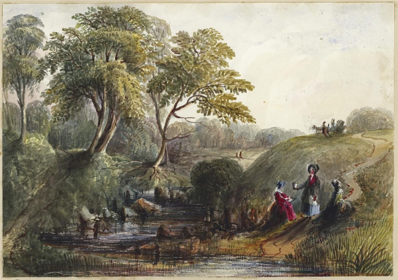 Mary Webster Watercolour Painting Source Of River Thames Gloucestershire 18400