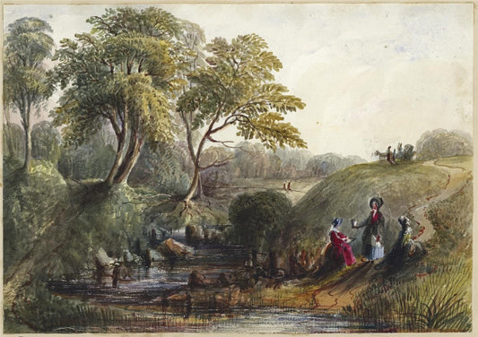 Mary Webster Watercolour Painting Source Of River Thames Gloucestershire 18400