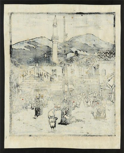 Valerie Petter-Zeis (1881-1963) Pencil Signed Woodcut - Market In Sarajevo5