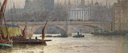 Frederick Edward Joseph Goff (18551931) Watercolour Painting  London Bridge5