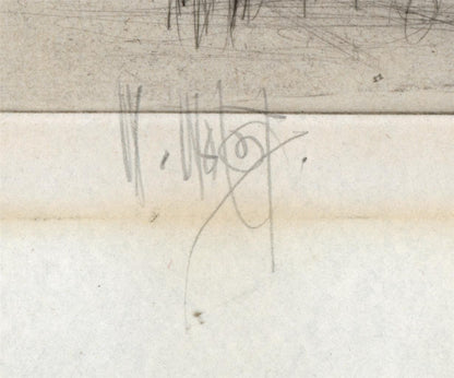 William Walcot (1874-1943) Pencil Signed Etching Westminster Bridge London2