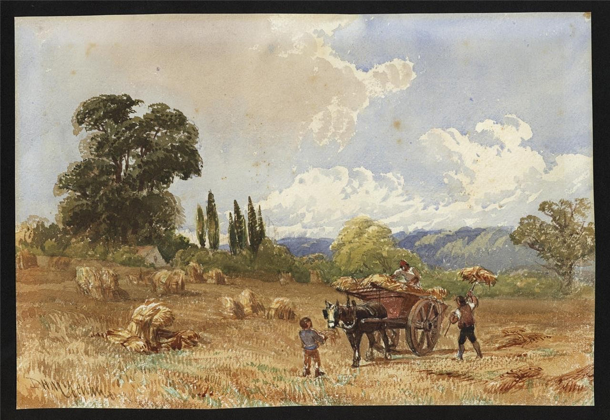 David Hall McKewan - Watercolour Painting - Farming Landscape - 19th Century3