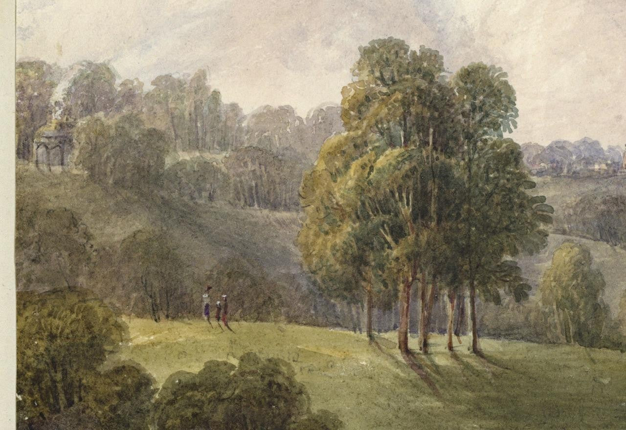Mary Webster (1794-1883) Watercolour Painting - Harrow On The Hill London 18386
