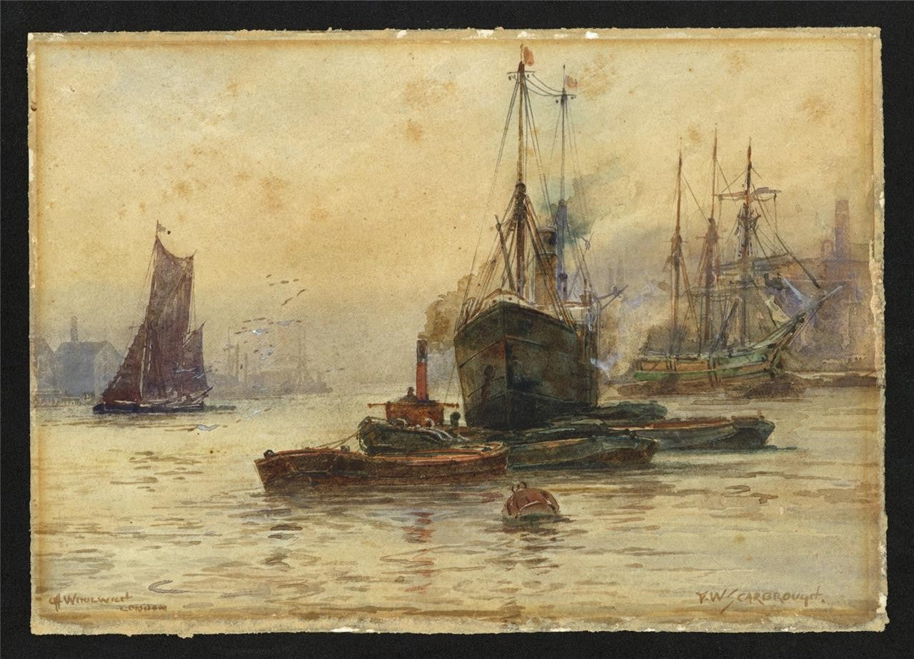 Frederick William Scarborough (18601939) Watercolour Painting Woolwich London1