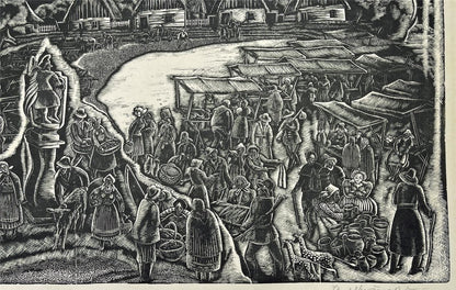 Stefan Mrozewski (1894-1975) Woodcut Signed In Pencil - Village In Poland - 19327