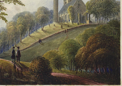 Mary Webster (1794-1883) Watercolour Painting - Brechin Cathedral Scotland 18556