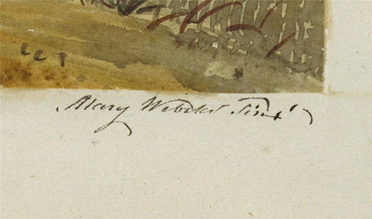 Mary Webster (1794-1883) Watercolour Painting Bridge At Kensington London 18384