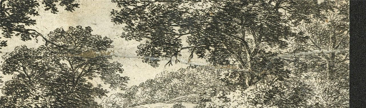 Antonie Waterloo - Antique Etching - Elijah Fed by the Ravens - T Sivright Stamp5